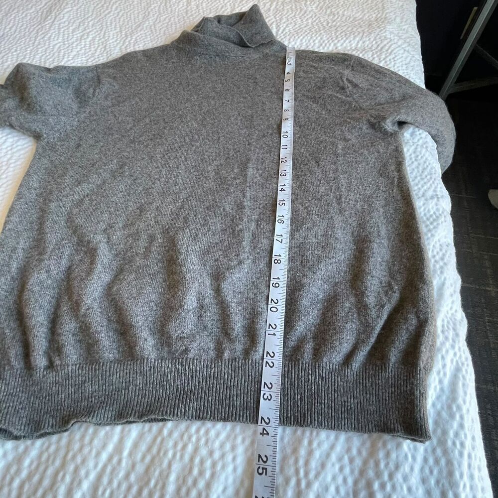 Forte 100% Cashmere Womens Small Heather Grey Turtleneck Knit Sweater Pullover S - Picture 8 of 8